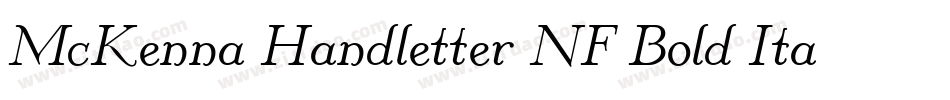 McKenna Handletter NF Bold Italic字体转换